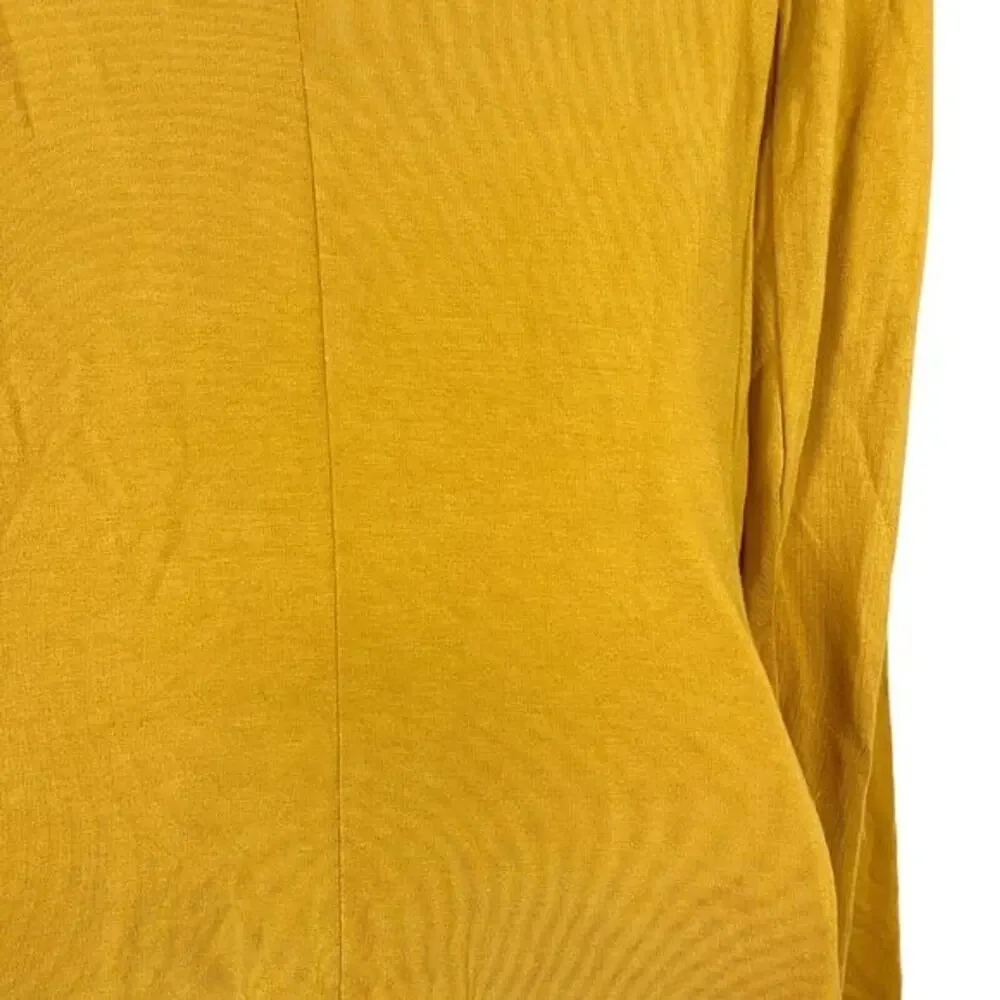 Magaschoni Womens Mustard Preppy Stretch Knit Suit Jacket Blazer Career Small